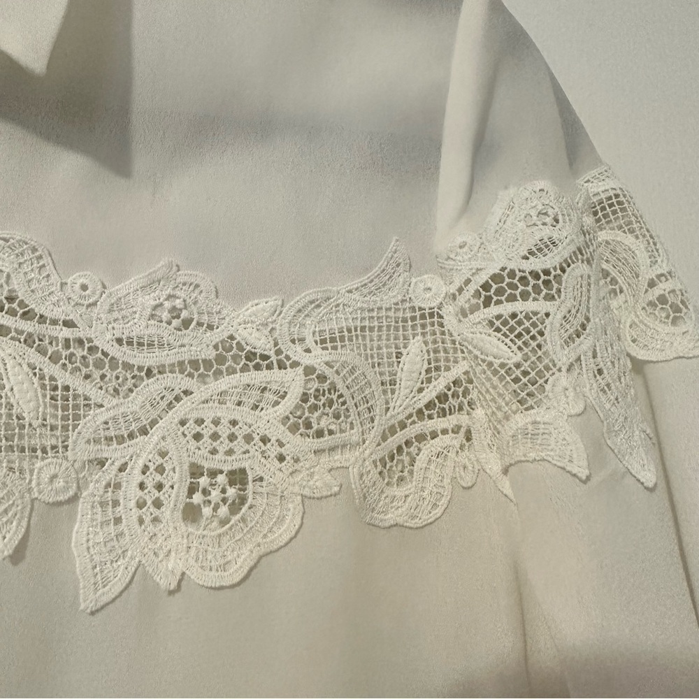 The Kooples Floral Lace Inset Blouse Womens XS Poet Romantic - Picture 3 of 7